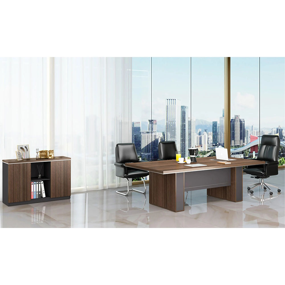 Заседателна маса RFG Chicago 240/120/75h см дъб рейн и тъмносиво